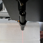 Laser for cutting line tracking